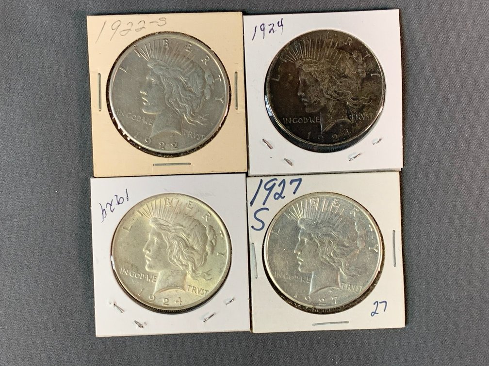 (4) Peace Dollars