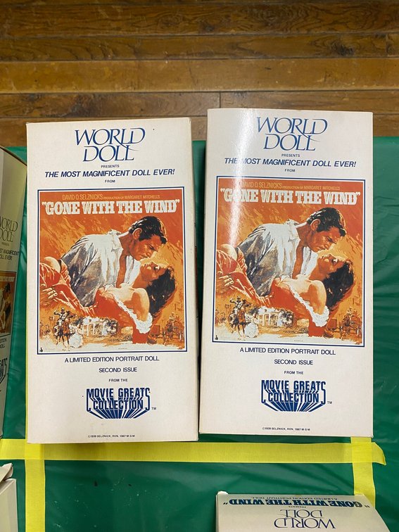 2-Gone with the Wind Dolls in boxes