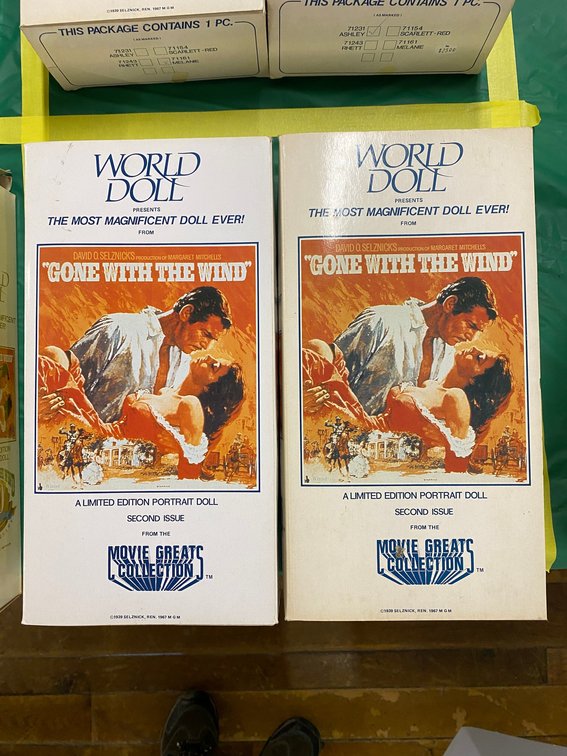 2-Gone with the Wind Dolls in boxes