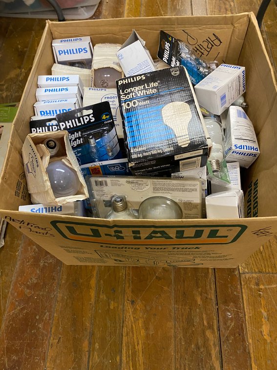Large Box of Light bulb