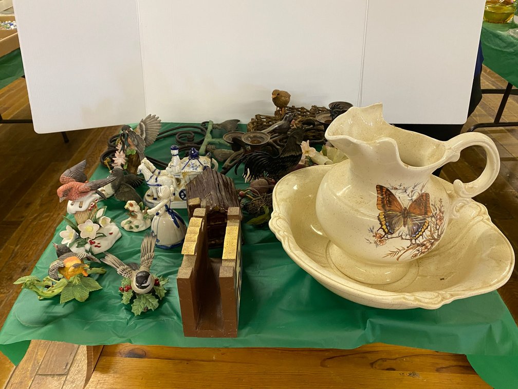 Pitcher and Basin, Bird Figurines, Misc.