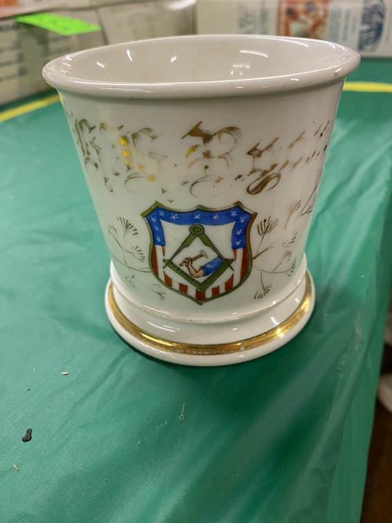 Masonic shaving Mug Limoges