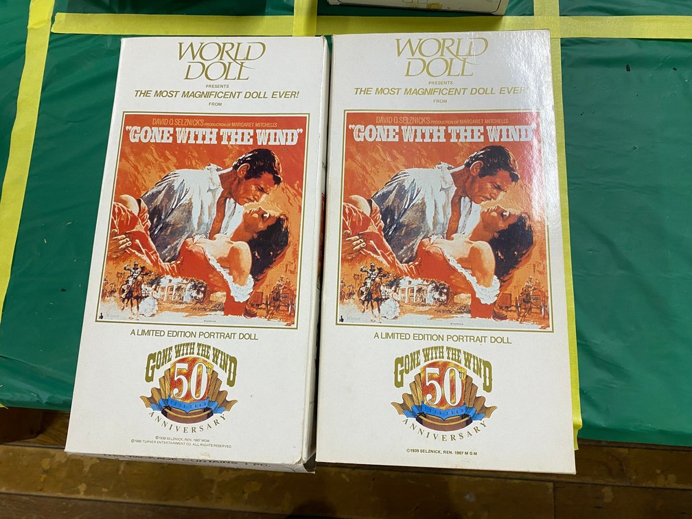 2-Gone with the Wind Dolls in boxes