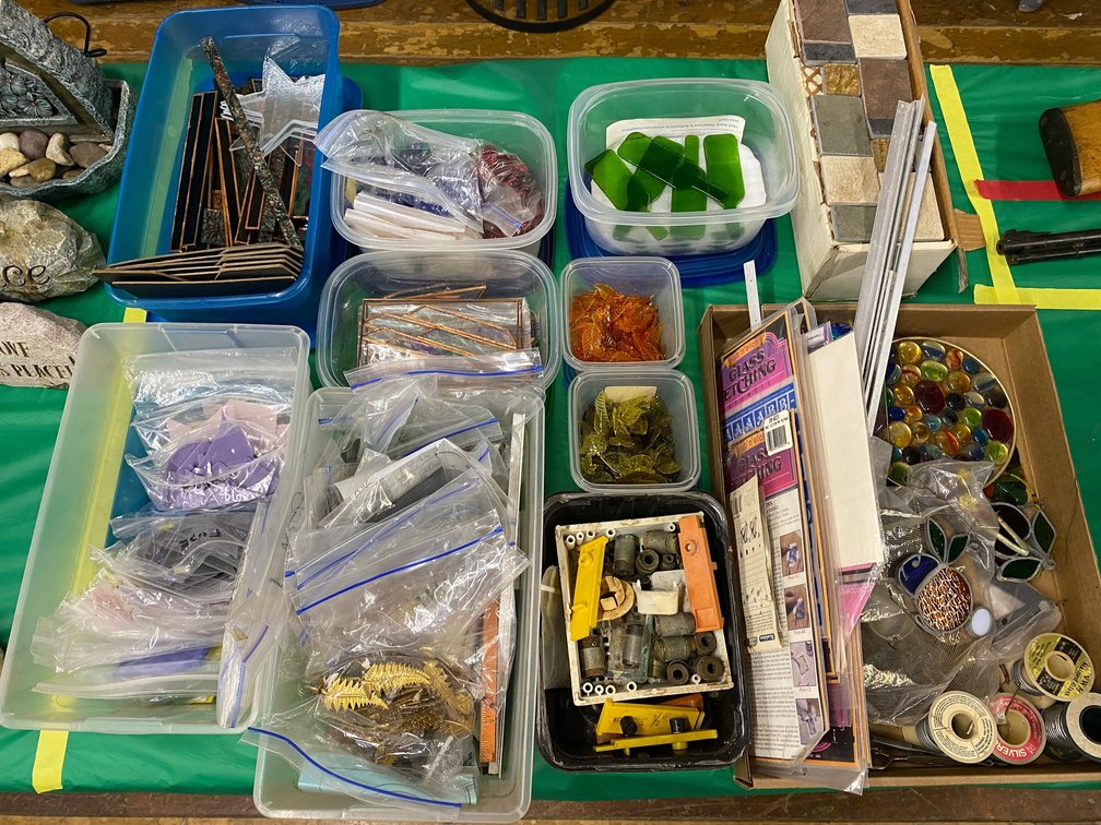 Stained Glass Pieces, Box of Small tiles