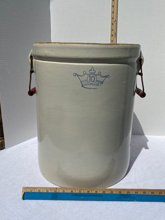 10 Gallon Stone ware Crock with Early handles