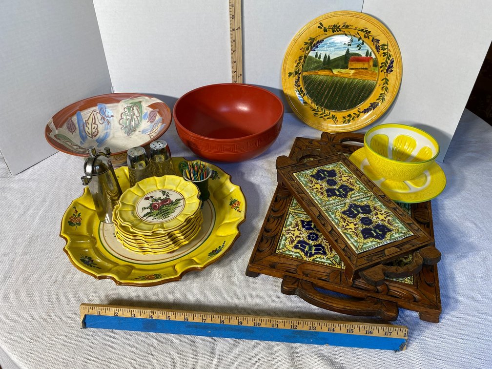 Dishes, Salt and Pepper Shakers, Trivets, Bowl