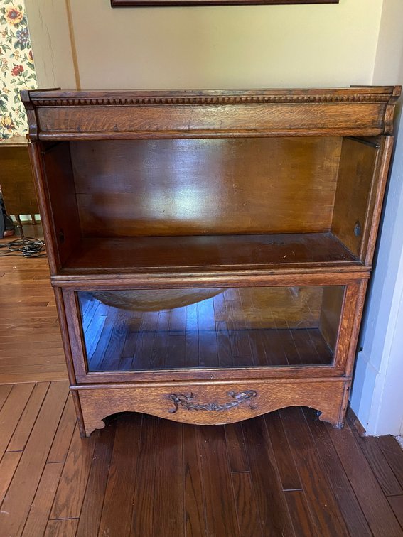 2-Section Wooden Barrister Type Book Case
