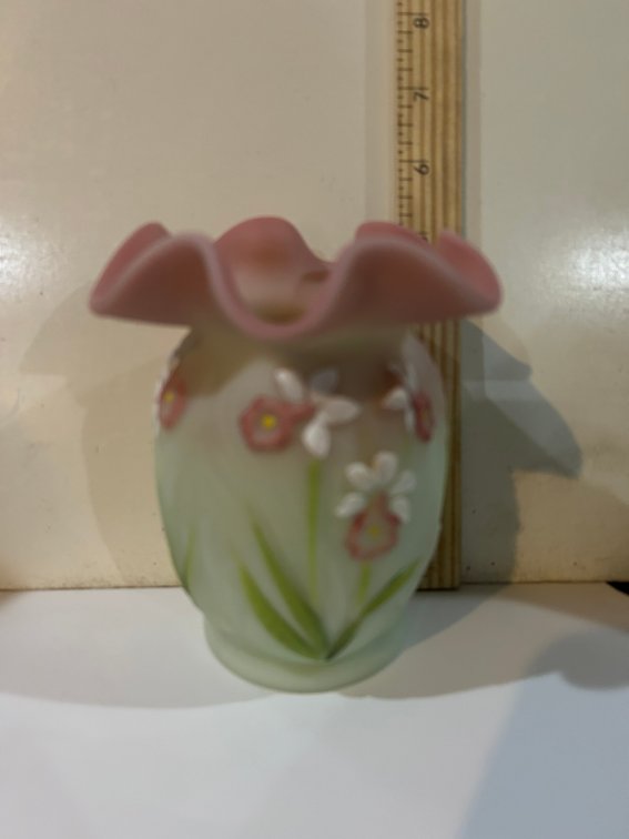 Fenton Hand Painted Vase