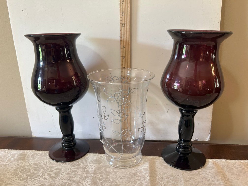 Clear Vase, Colored Glass