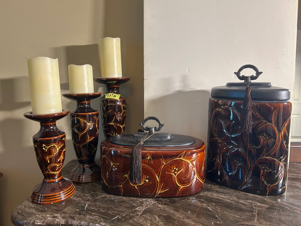 Candle, Pillars, Storage Jars