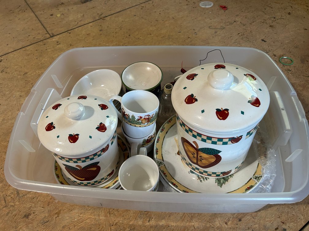 Dishes, Canister Set, Etc.
