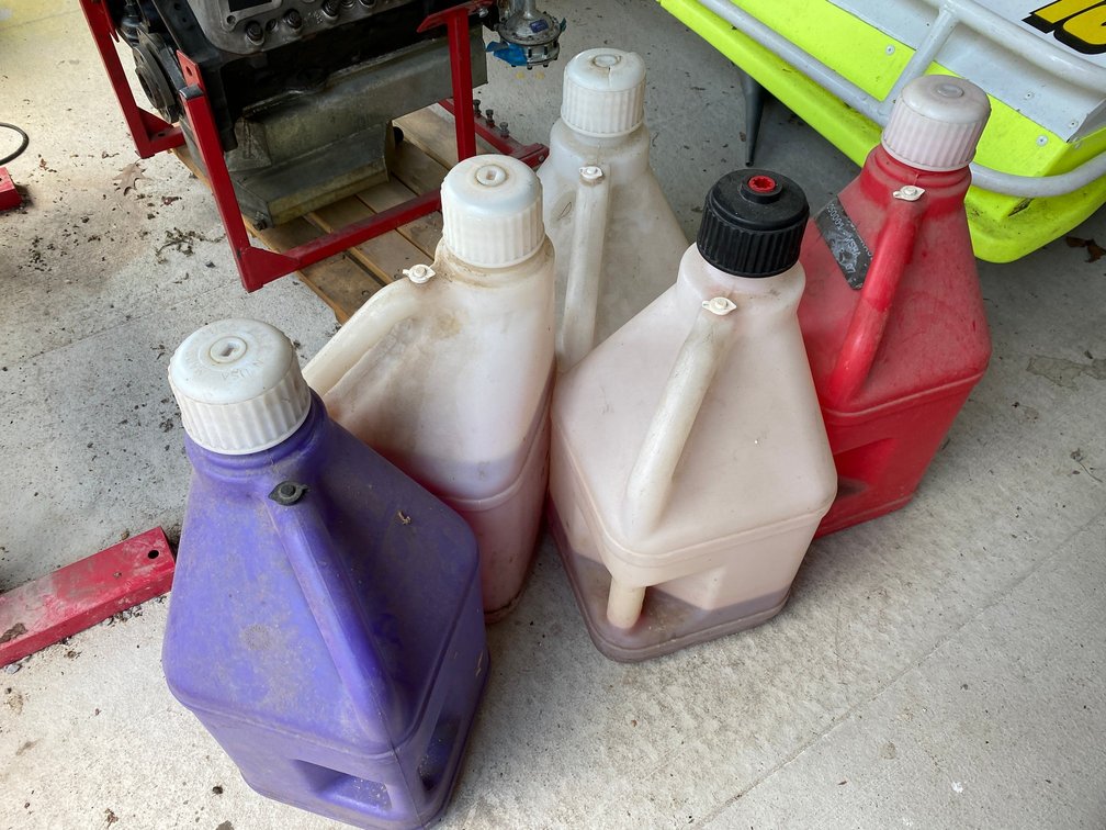 Utility jugs used for racing fuel