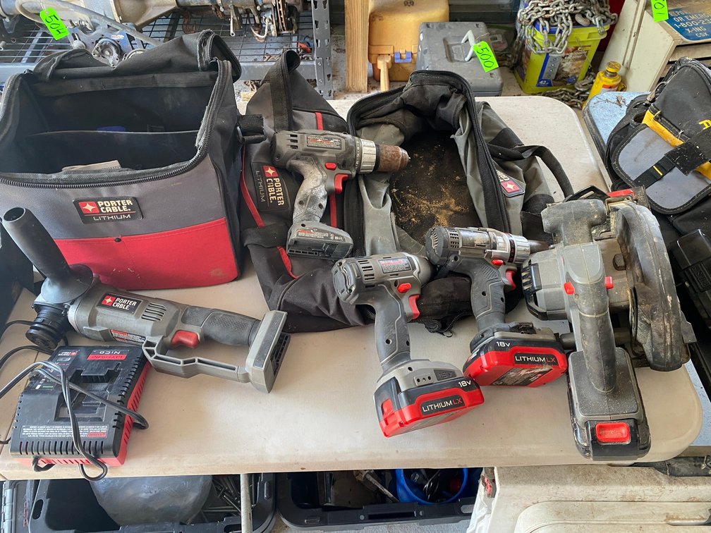 Porter Cable Battery Powered Power Tools