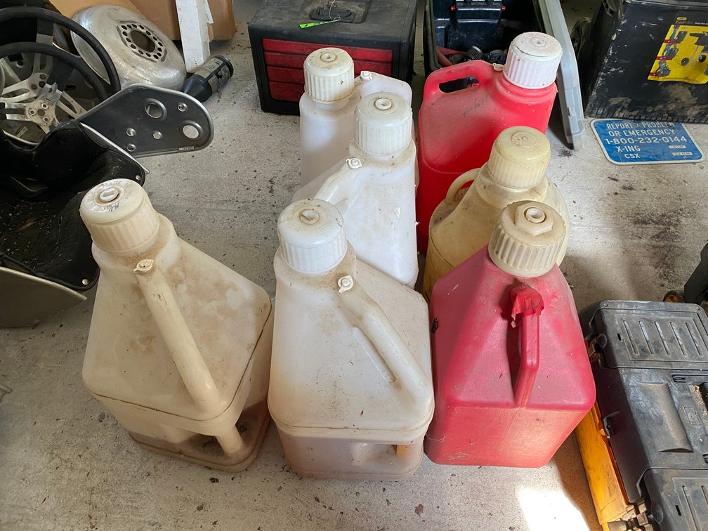 Utility jugs used for racing fuel