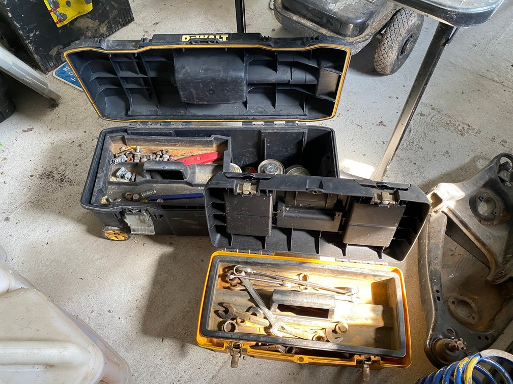2-Plastic Tools Boxes with tools