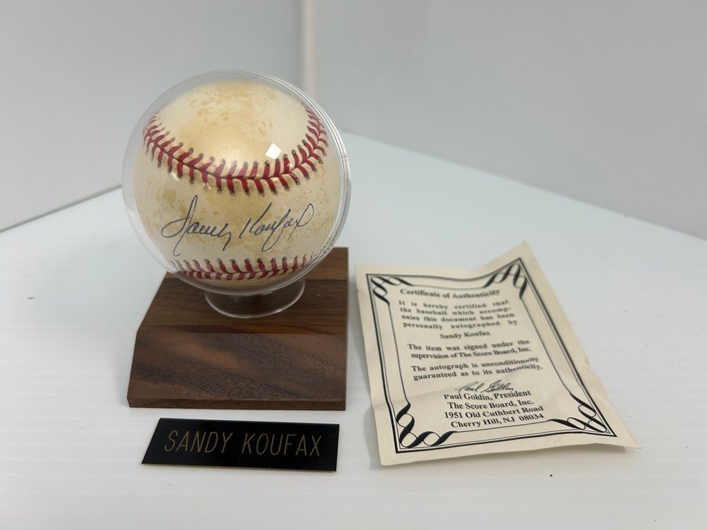 Signed Sandy Koufax Baseball