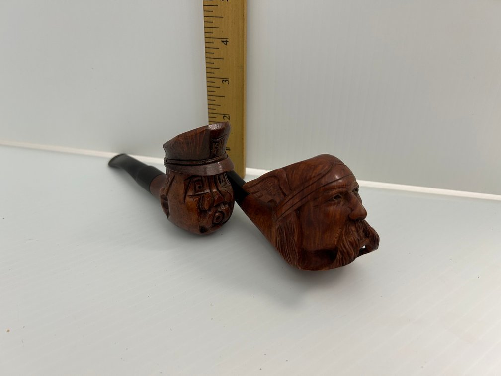 Vintage Hand Carved Tabacco Pipes