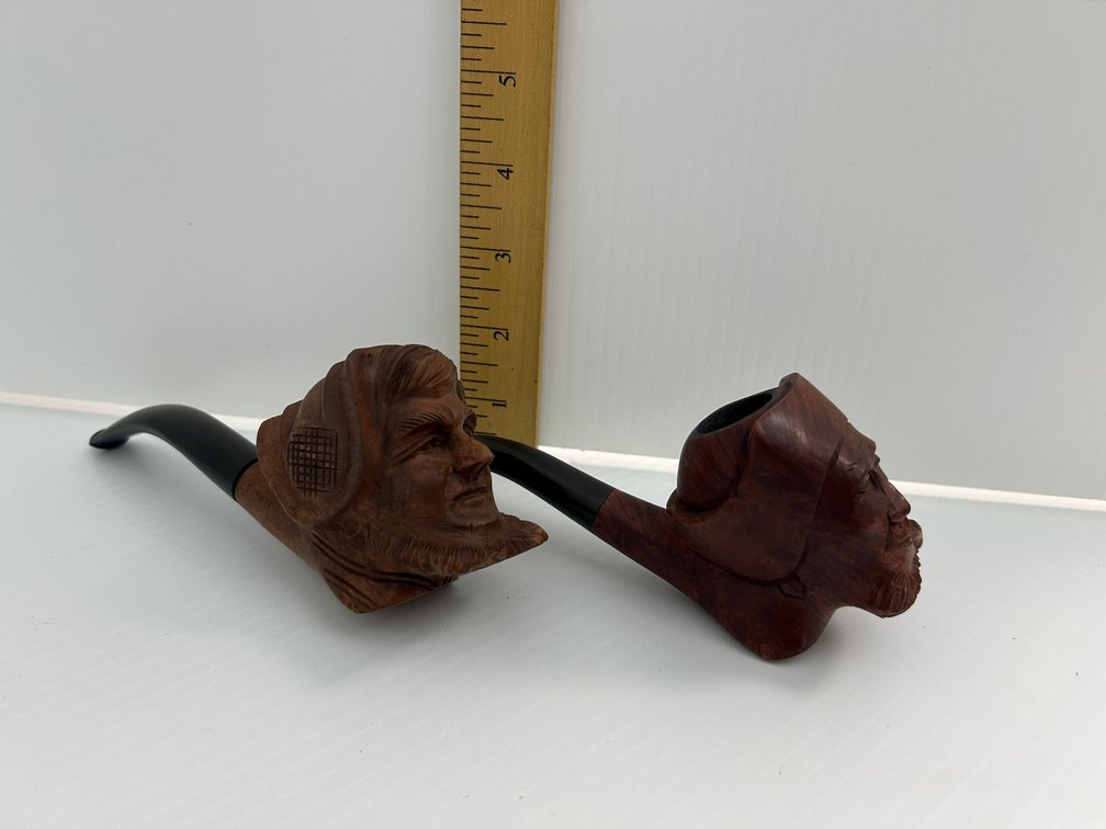 2- Hand Carved Pipes