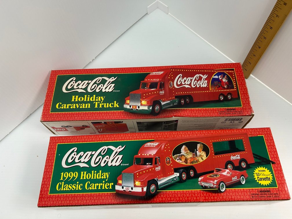 2-Limited Edition Coca-Cola Holiday Caravan Truck, 1 Coca Cola Truck includes 59 Classic Corvette