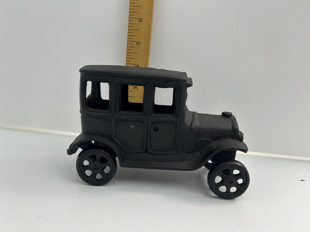 Vintage Cast Black Cast Iron Model T Sedan