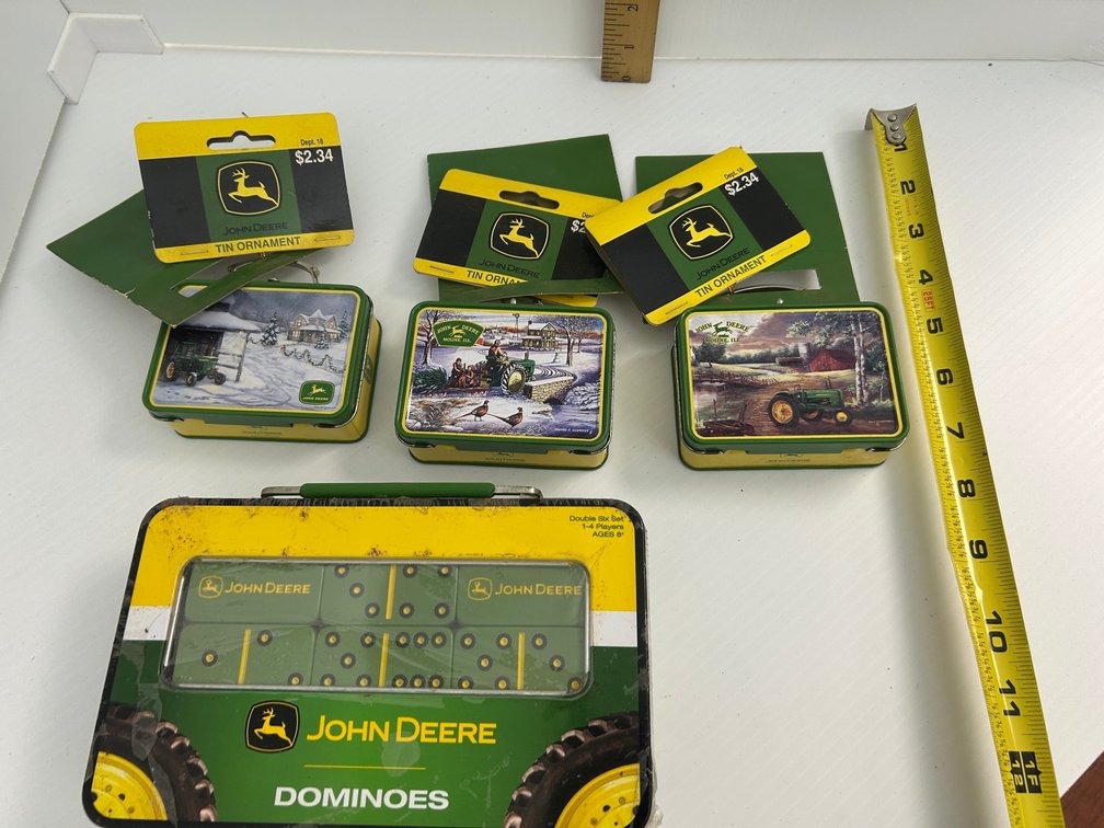 John Deere Lunch Box Ornaments,  John Deere Domino Set