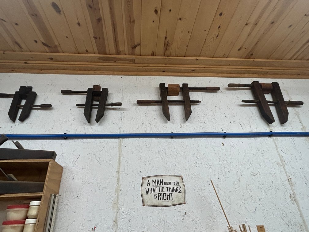 Vintage wood screw clamps