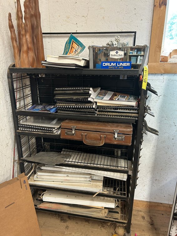 Display rack with contents