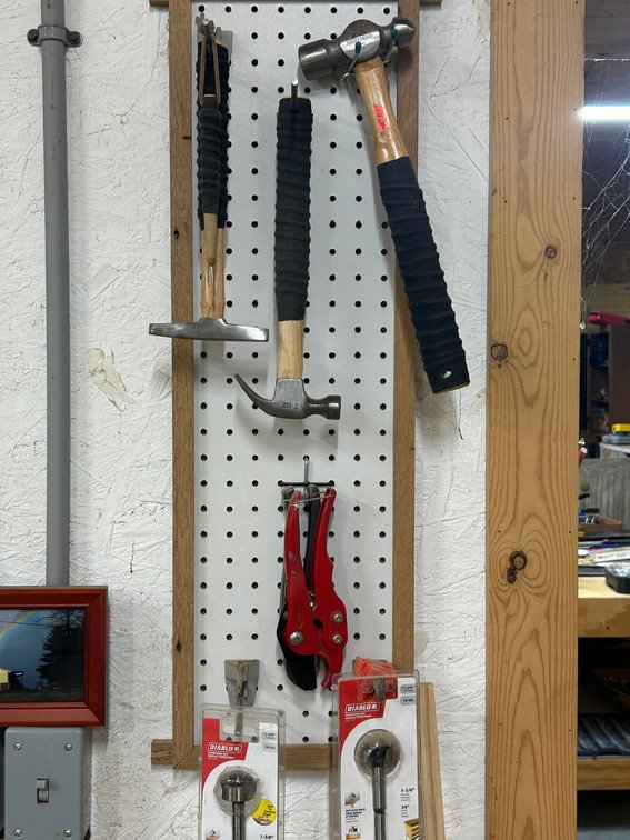 Hammers, pvc pipe cutters, drill bits
