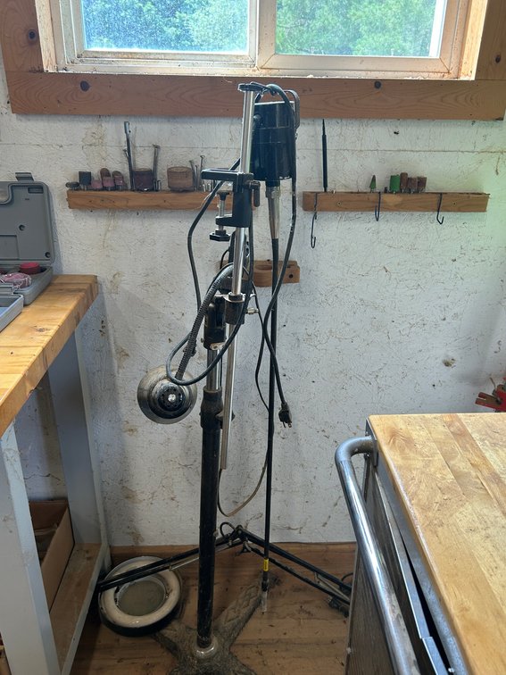 Vintage industrial tool stand