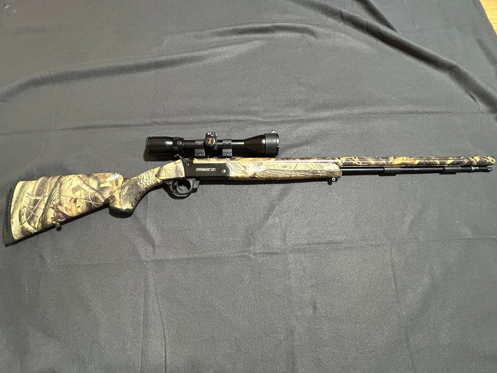 Traditions 50 cal Pursuit LT muzzleloader with a Weaver scope