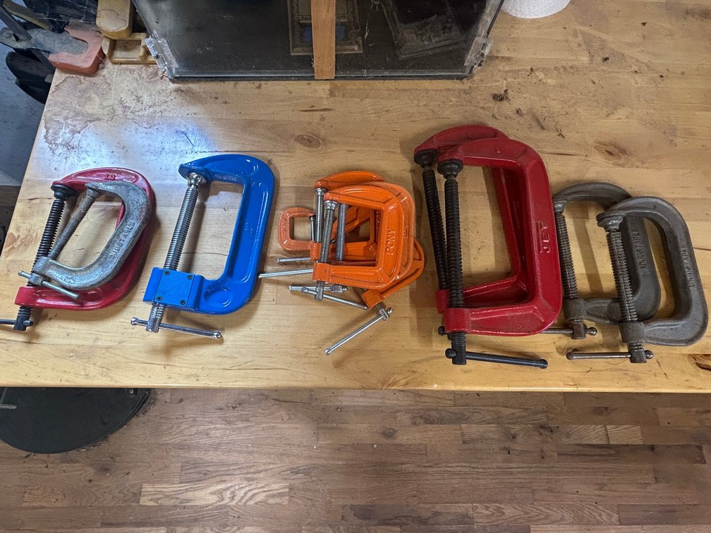 C Clamps, various sizes