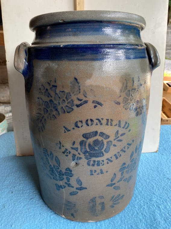 6 Gallon stoneware crock