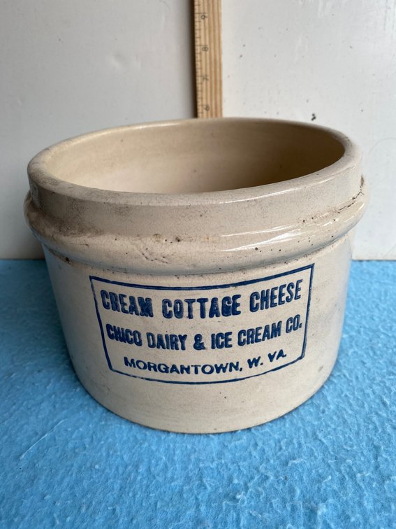 Chico Dairy, Morgantown, WV cottage cheese crock