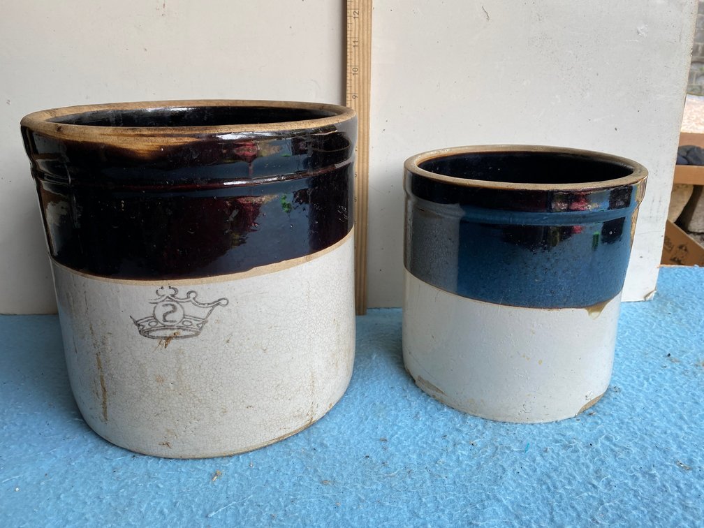 2 Stoneware crocks
