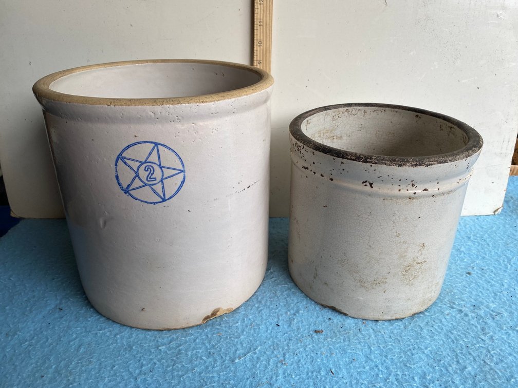 2 Stoneware crocks