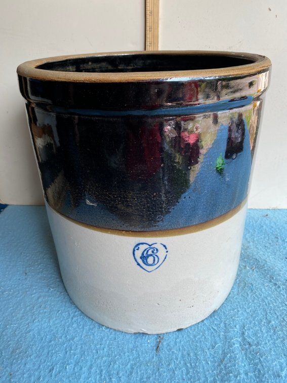 6 Gallon stoneware crock