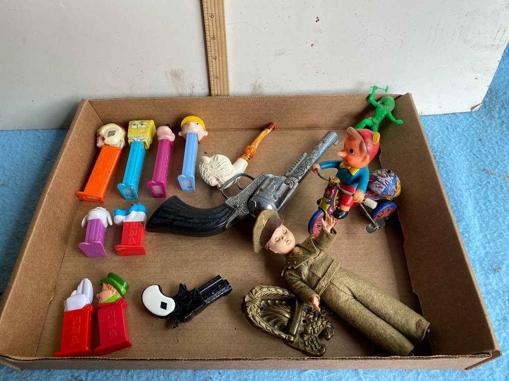Pez dispensers, toys