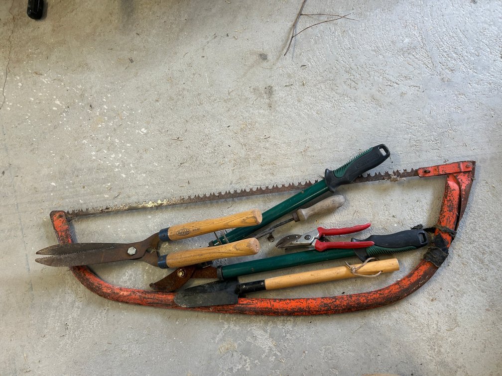 Saw and other Gardening Tools