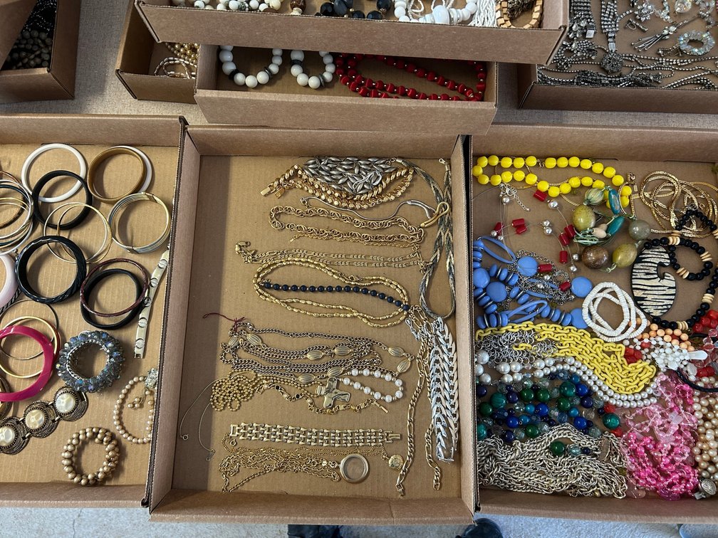 3 Boxes Costume Jewelry