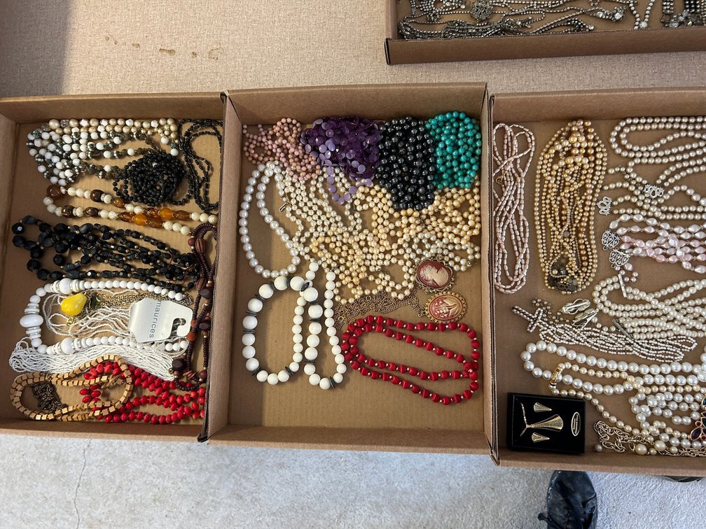 3-Boxes of Costume Jewelry Necklaces