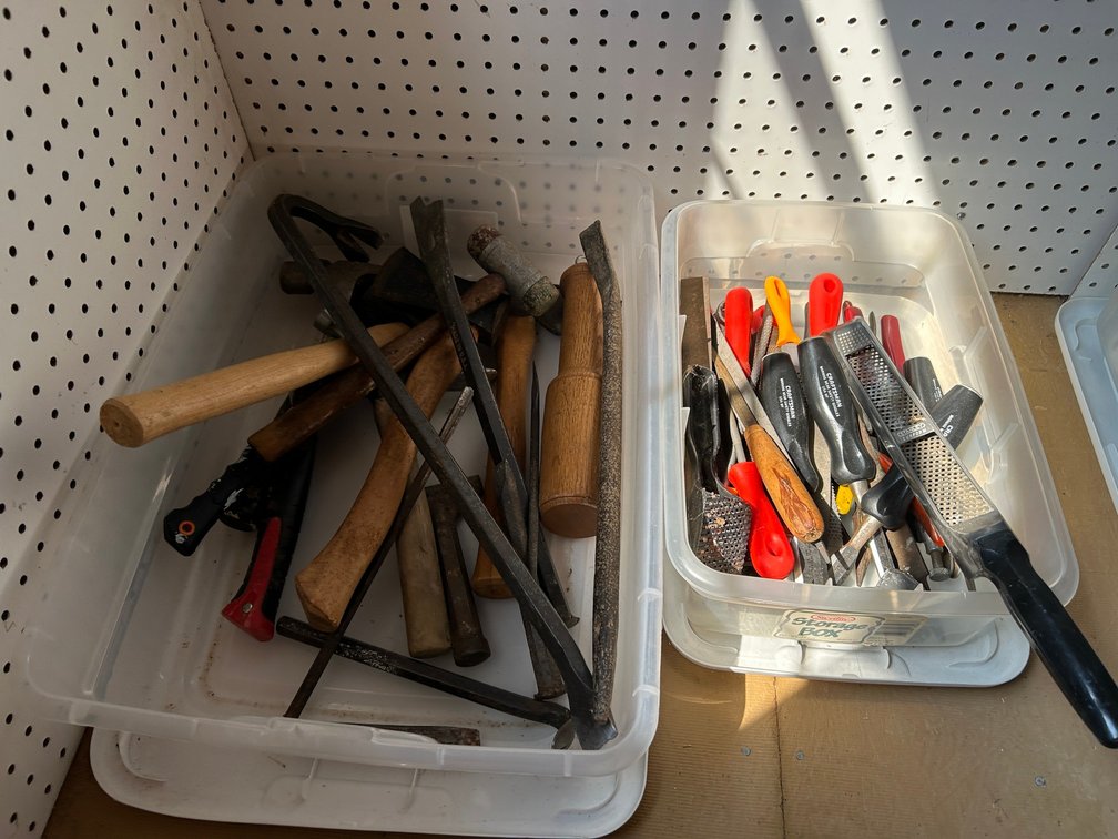 2 Totes with assorted tools