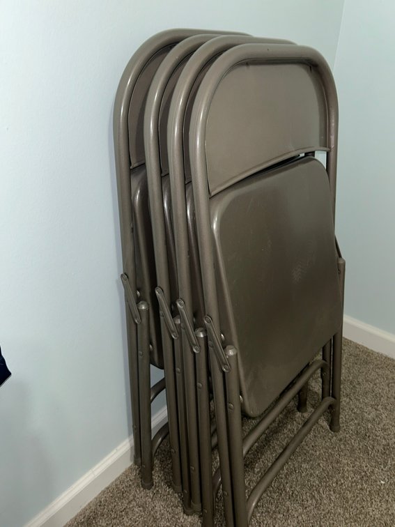 Metal folding chairs