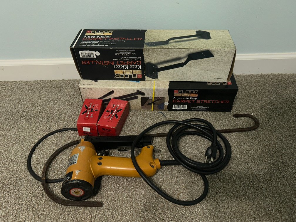 Nail gun, Carpet installation tools