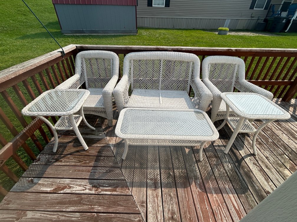Wicker patio set