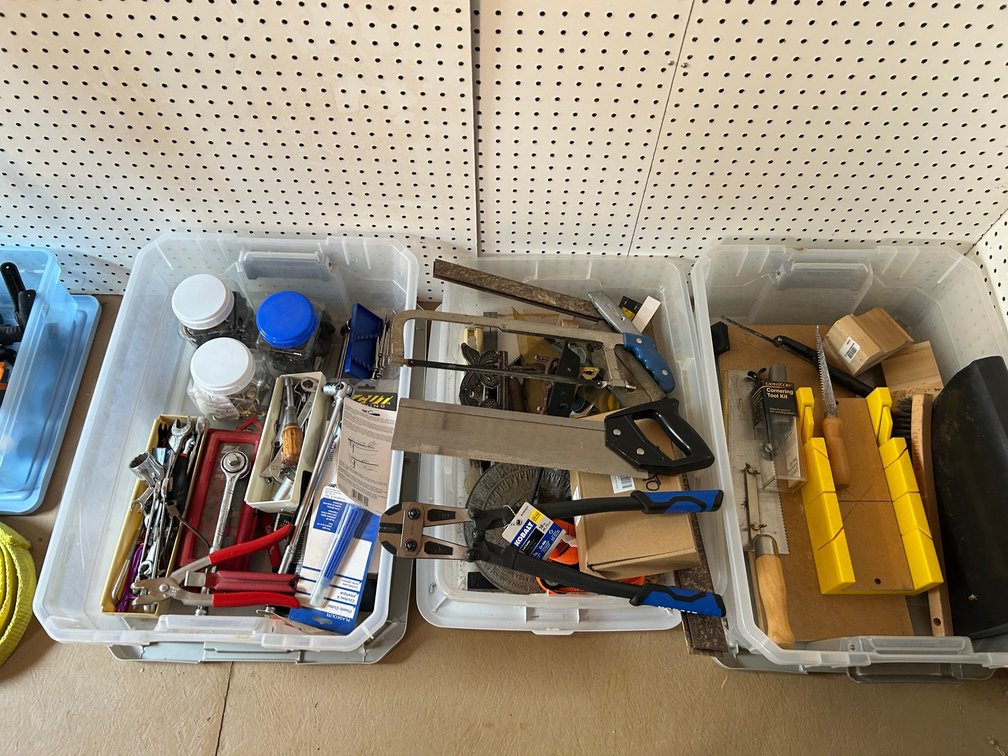 3 Totes with assortment of tools
