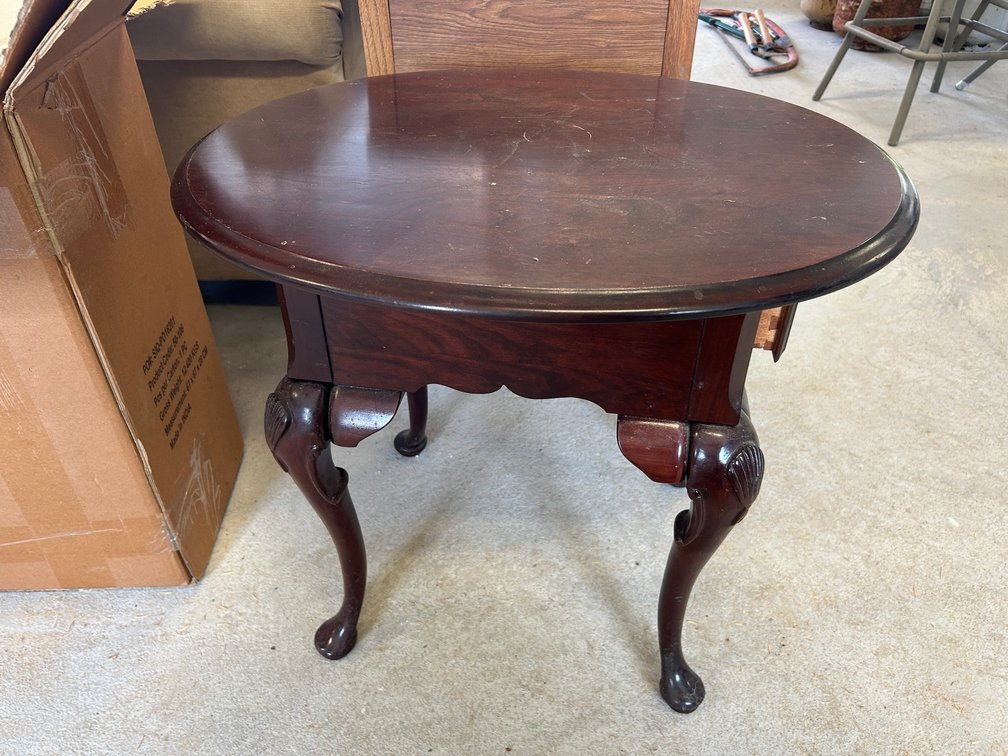 Wooden Side Table with Single Drawer
