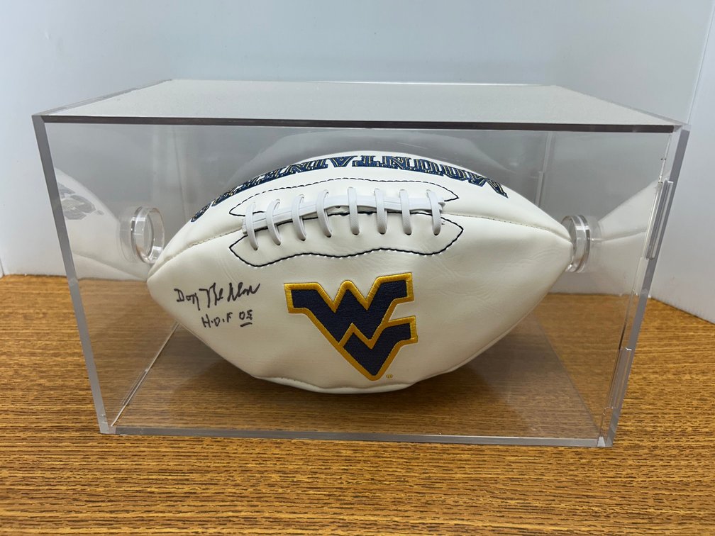 WVU Don Nehlen signed football-Hall of Fame