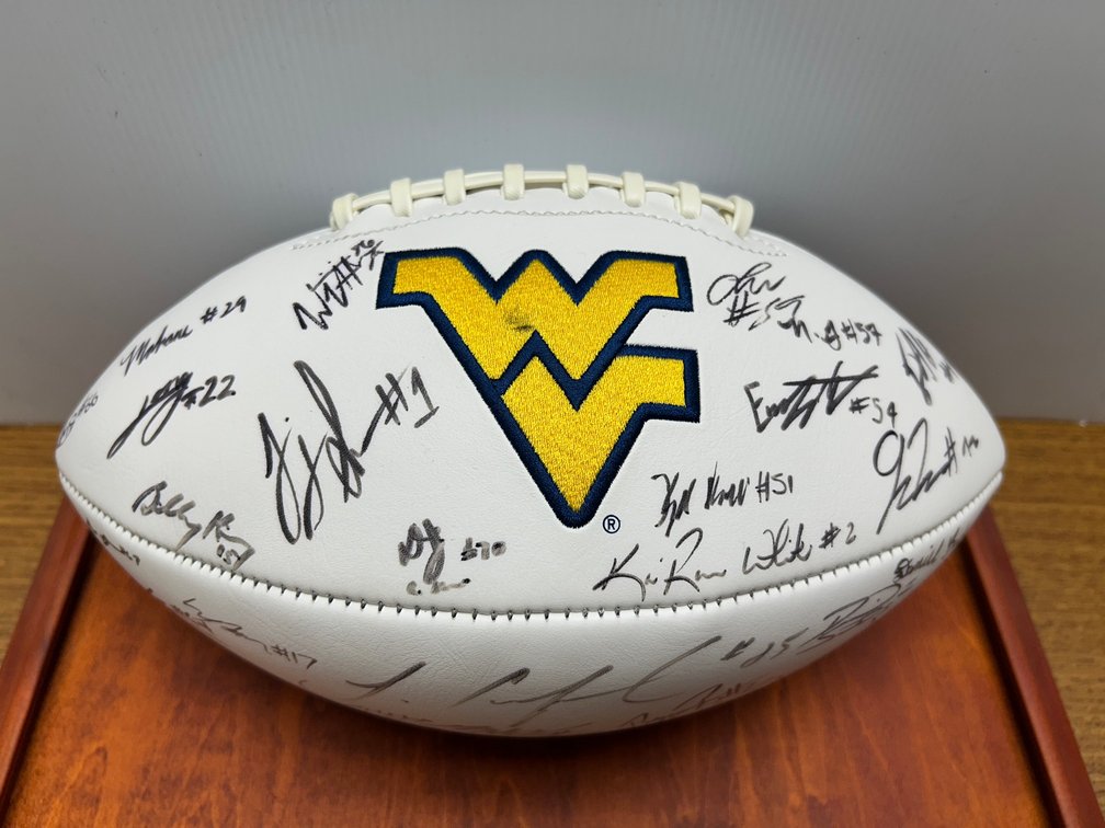 2017 WVU Zaxby Bowl team signed football