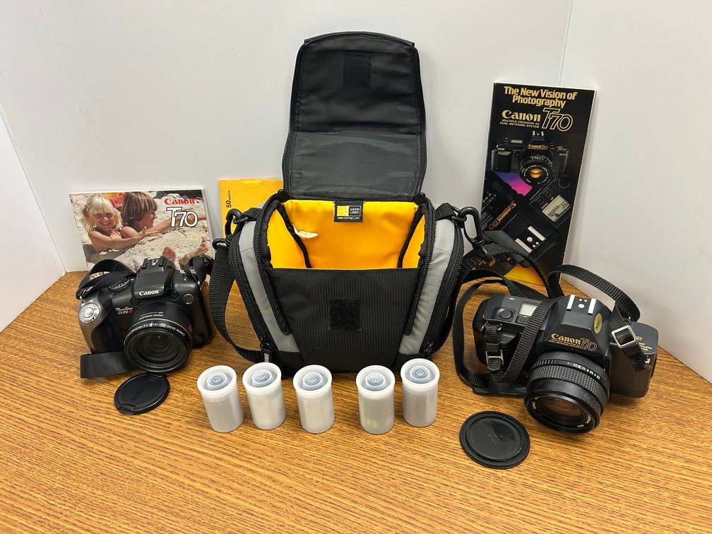 2 Cameras, 35mm film, misc.