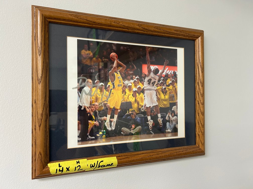 WVU signed basketball photo